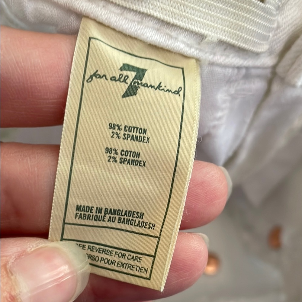 7 FOR ALL MANKIND UEC Girls Size 6X White Skinny Jeans - Picture 6 of 10